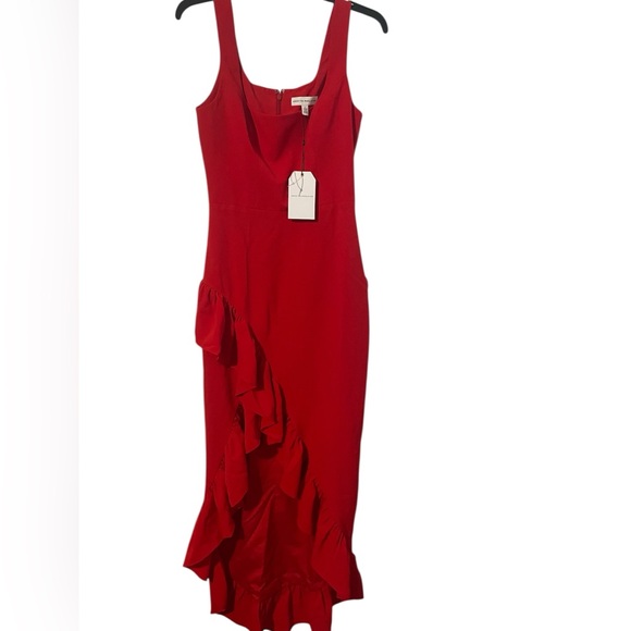 NWT Dress the Population Charlene Ruffle Gown - Picture 5 of 7